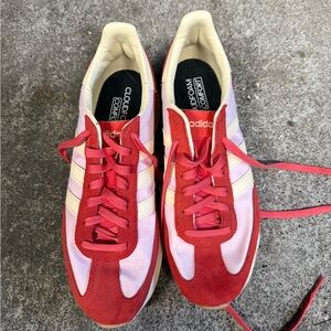Adidas Red and Cream Athletic Shoes